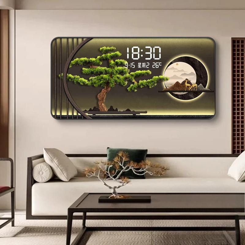 Luxury Calendar Wall Clock Modern Bedroom Digital Living Room Large Wall Clock Nordic Designer Electronic Clock Mural Home Decor