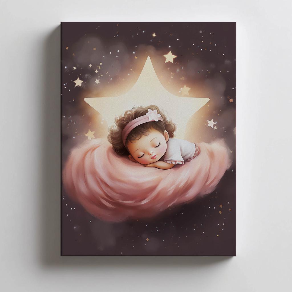 Plakat Senna Kraina Marzeń Z Małą Księżniczką Plakat Senna Kraina Marzeń Z Małą Księżniczką, 30X40 Cm, Rama Drewniana Ciemny Brąz, Papier Matowy 230 G