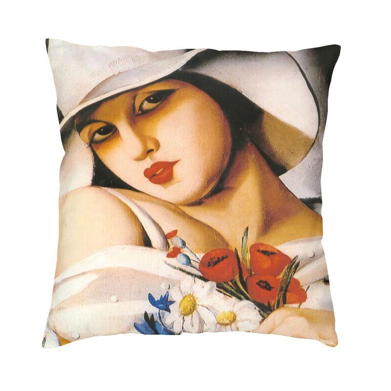 

Наволочка Tamara De Lempicka 45x45 см, диван для молодой леди с перчатками, современный чехол для подушки, автомобильная наволочка, уличная подушка 45x45cm 18x18in