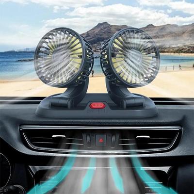 Car Double-Headed Fan Adjustable Multi-Function Car Center Console Mini Double-Headed Small Fan