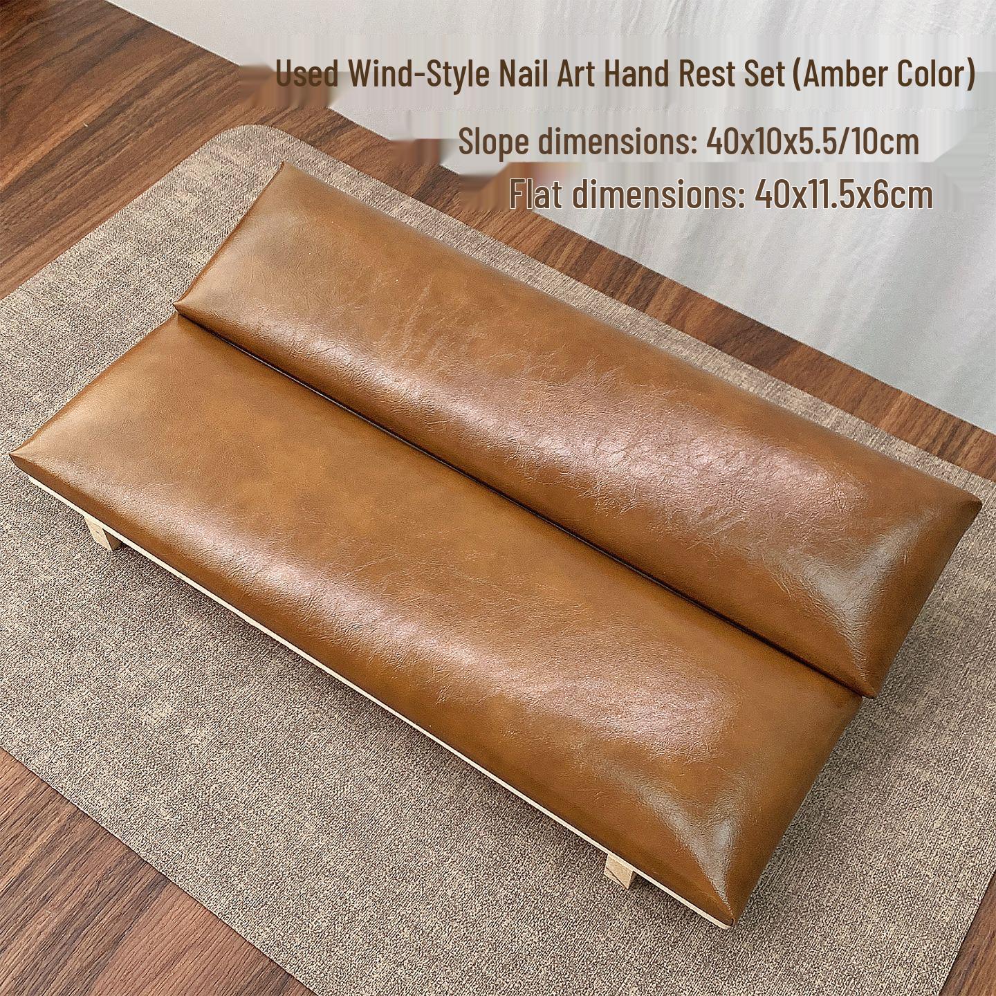 

Wind Style Anti-slip Wood & Leather Manicure Hand Rest Set – Relieve Fatigue