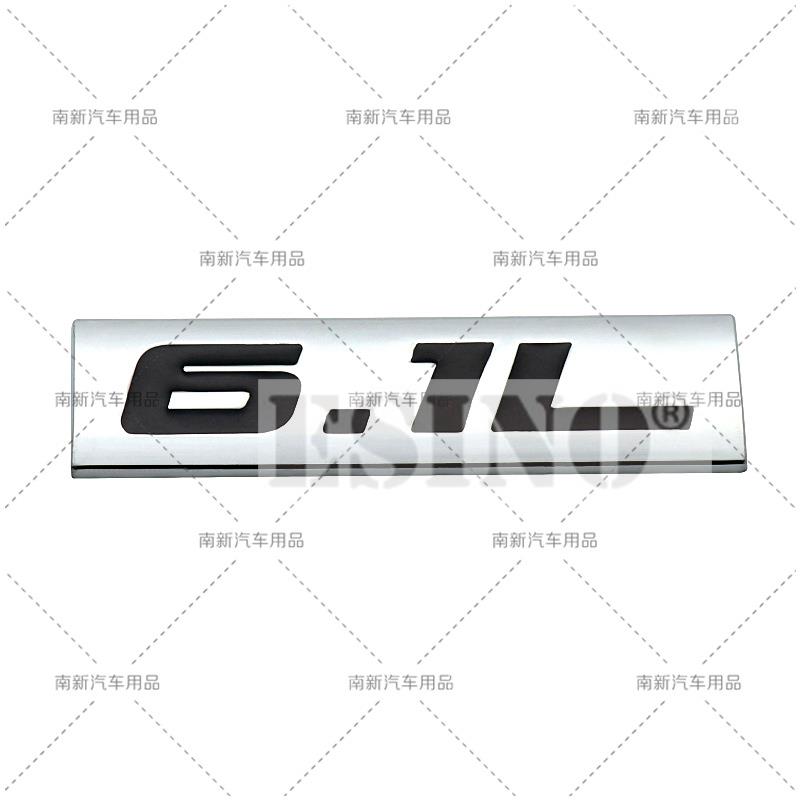 Car Styling 3D Metal Chrome Zinc Alloy Adhensive Emblem 6.0L 6.1L 6.2L 6.4L 7.0L 7.3L Body Trunk Fender Badge Accessory