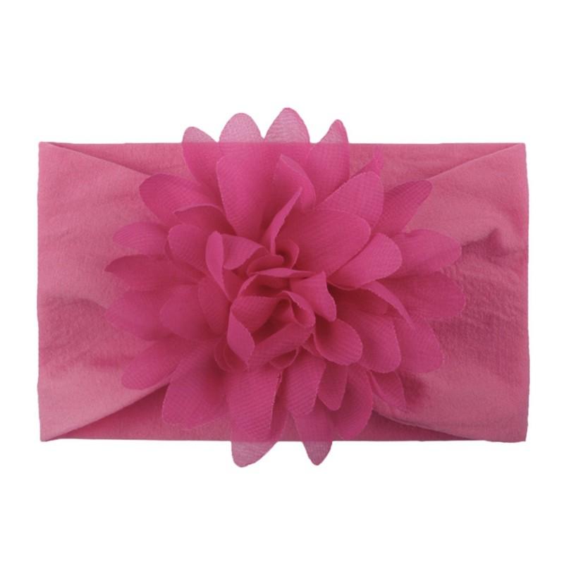 Baby Headband Flower Design Solid Color Baby Girls Hairband