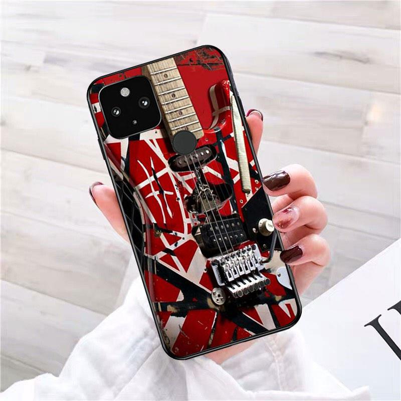 Eddie Van Halen Graphic Guitar Phone Case for Google Pixel 10 9 Pro XL 9A 8 7 6 Pro Pixel 8A 7A 6A Pixel 8 7 6 5