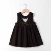 YUBAOBEI Girls Dress Spring And Summer Korean Sleeveless Princess Dresses Children V-neck Cute Bow Vest Dress