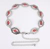 High-end Women's Waist Chain Inlaid with Old Retro Boho Waist Chain Turquoise Metal Waist Chain