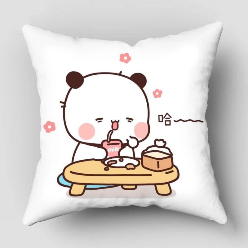 Bear Hug Pillow Case Bubu Dudu Cartoon Series For Home Decorative Pillows Cover Invisible Zippered Throw PillowCases