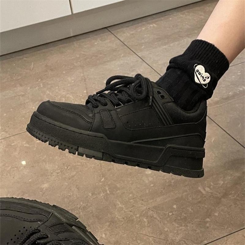 The original order "Black Blood Series" ins couple casual board shoes tide thick sole heightening men's and women's casual shoes