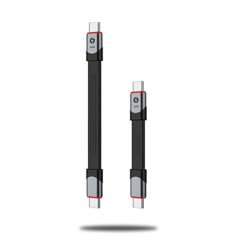 USB4 Data Cable 240W 40Gbps Full Function 15cm Flexible FPC Circuit Aluminum Shell for Multiple Devices Charing Cord