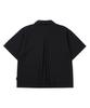 Masateu Gingham Check Open Collar Shirt _ Black