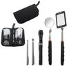 Kit de Ferramentas Magnéticas Yunbei: Pegador Telescópico, Bolsa de Armazenamento, Espelhos Redondo e Quadrado, Lanterna, Capacidade de 1,5/3 lb.
