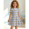 Sweet Cartoon A-line Dress for Girls, Short Sleeved Casual Summer A-line Dress Suitable for Birthday Parties and Gift Giving