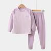Warm Children's Pajama Set: Plush Long Sleeve Top & Trousers for Boys & Girls (Autumn/Winter)