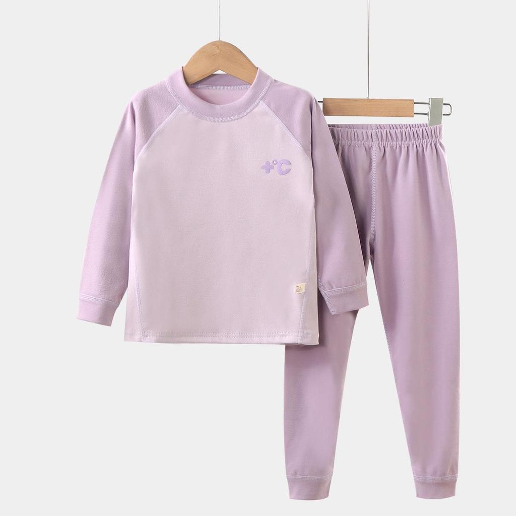Warm Children's Pajama Set: Plush Long Sleeve Top & Trousers for Boys & Girls (Autumn/Winter)