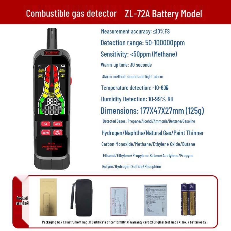 

Yuante ZL72A Flammable Gas Detector CN plug (adapter included)