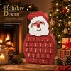 Mini Ornament Holder Wooden Santa Snowman Advent Calendar, 24-Day Countdown Box with Calendar Numbered Drawers, Christmas Tabletop Decor, Candy