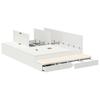 Storage Bed Frame in White 140 cm Particleboard