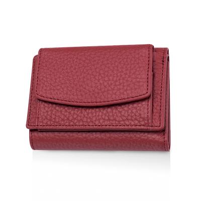 FANDARE Women's Mini Tri-fold Wallet, Genuine Leather, Popular Small Box-Shaped Coin Purse, Anti-Skimming, Card Storage, Coin Case, Cowhide Leather,