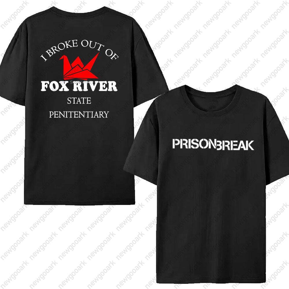 Michael Scofield Men Shirt Prison Break Streetwear Vintage Tv Series Y2k Aesthetic Clothing Tshirt Harajuku Top Short Sleeve