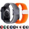 Nylon Strap For Apple Watch Band 45mm 40mm 44mm 41 46mm 49mm Elastic Carbon Bracelet Correa iWatch Series 9 8 7 6 Se Ultra 2 10