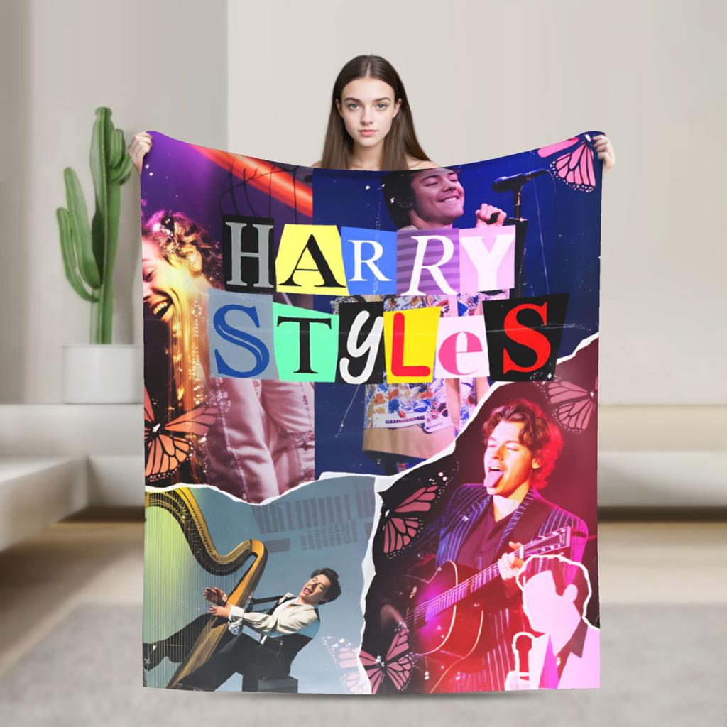 Singer H-Harrys S-Styles  Blanket  Picnic Flannel Throw Blanket For Bedroom Soft Warm Custom Quality Bedspread Gift