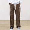 Spring and Autumn Solid Color Lace Sports Pants Simple Straight Leg Pants Men's Casual Pants Wide Leg Pants