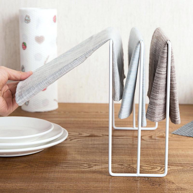 High Quality Iron Towel Rack Kitchen Cupboard Hanging Wash Cloth Organizer Drying Rack