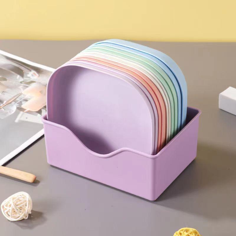 Dining Table Trash Tray,spitting Bones, Snack Small Plate With Base, Creative Plastic Vegetable Plate