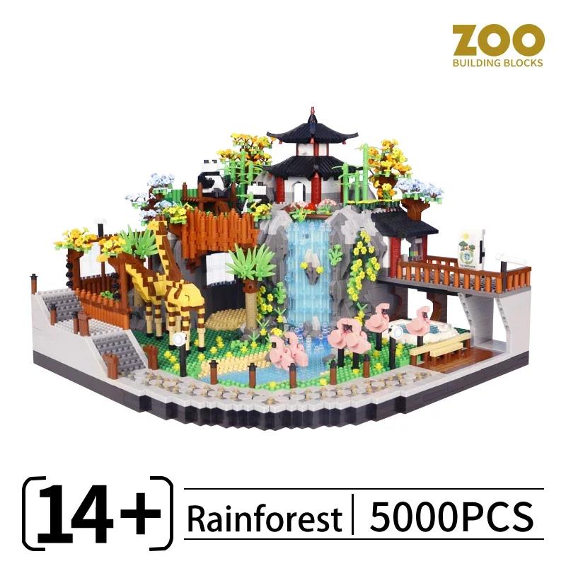 Creative 4000+PCS African Landscape Rainforest Panda