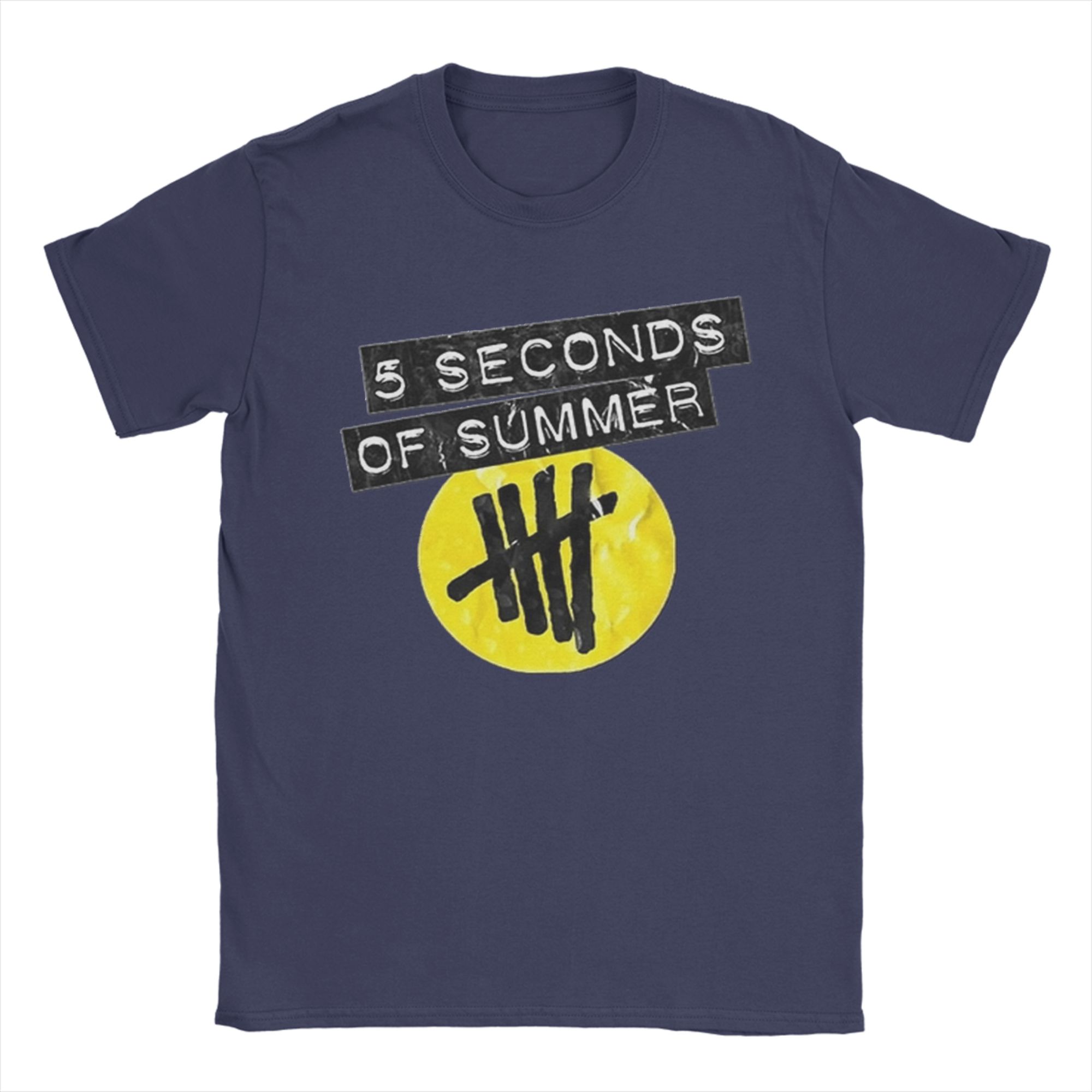 

5 Seconds of Summer 5SOS Mens T Shirts Fashion Tees Short Sleeve Crewneck TShirt Pure Cotton Gift Tops 4XL