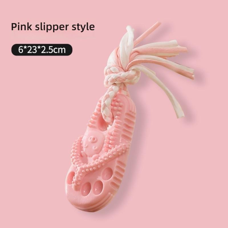 Pet Molar Tooth Cleaning Dog Bite Toy Slippers OEM_ODM Supplier Resistant Physical Consumption Pet Toys