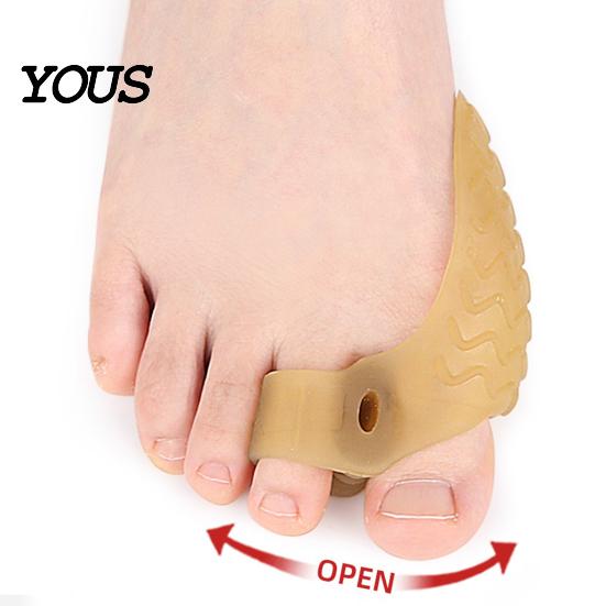 Anti-slip Toe Separator 1 Pair for Overlapping Toes, Soft SEBS Bunion Corrector, Double Foot Pain Relief Spacer Hole Hallux Valgus, Breathable
