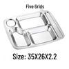 304 Stainless Steel Divided Lunch Tray