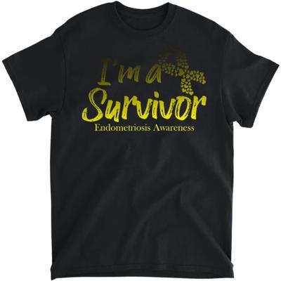 I'm A Survivor Endometriosis Surgery Recovery Hysterectomy T-Shirt, Long Sleeve Shirt, Sweatshirt, Hoodie Unisex Adult Size Made In Canada