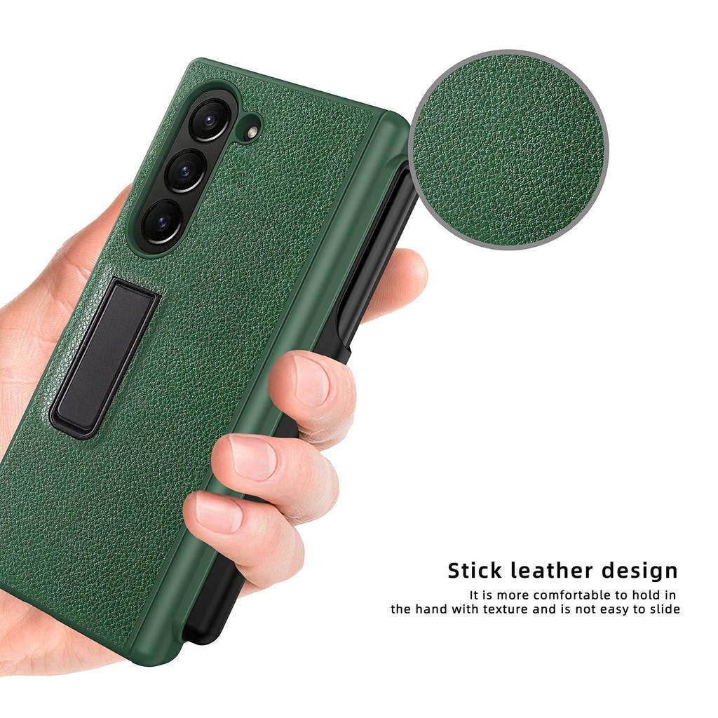For Samsung Galaxy Z Fold6 5G Case Kickstand PC+TPU Phone Cover with Pencil Slot