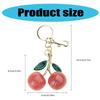 Fashionable Cherry Shaped Keychain Adorable Cherry Fashion Key Chain Stylish Keyrings Jewelry for Car Keys or Bags
