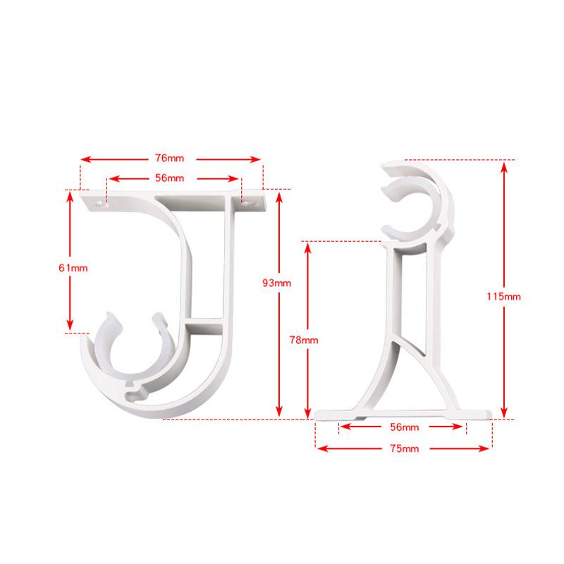 Gardinstang Takfeste Kraftig Gardinstangholder Med Matchende Skruer Aluminiumlegering Garderobestangholder
