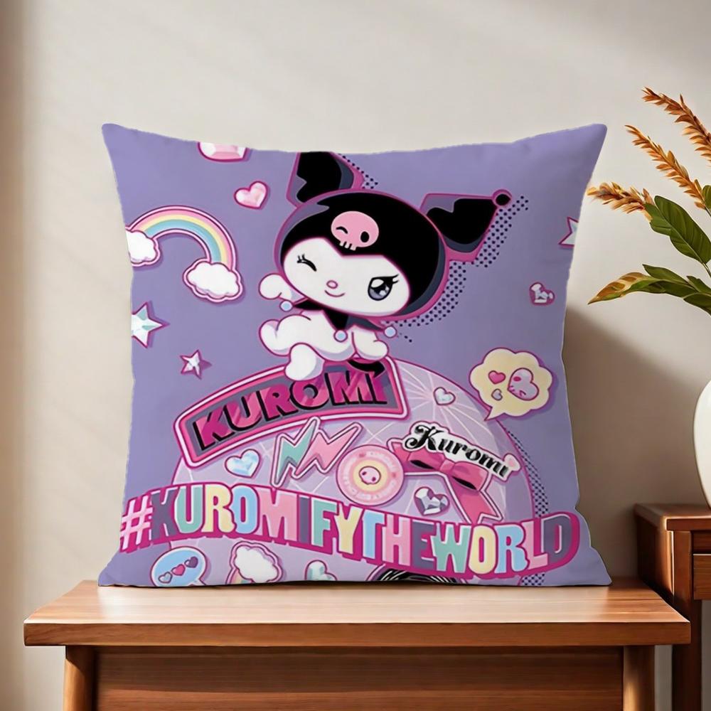 K-kuromi-i Cute Cartoon Cushion Cover For Pillow Printing Sofa Decoration Home Car Room Coffee Shop Office Nordic Simplicity
