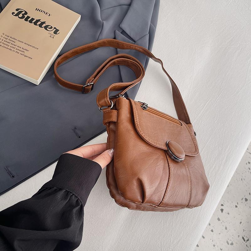 Geantă de umăr pătrată mică pentru femei, din piele moale, geantă crossbody cu compartimente, geantă pentru mamă