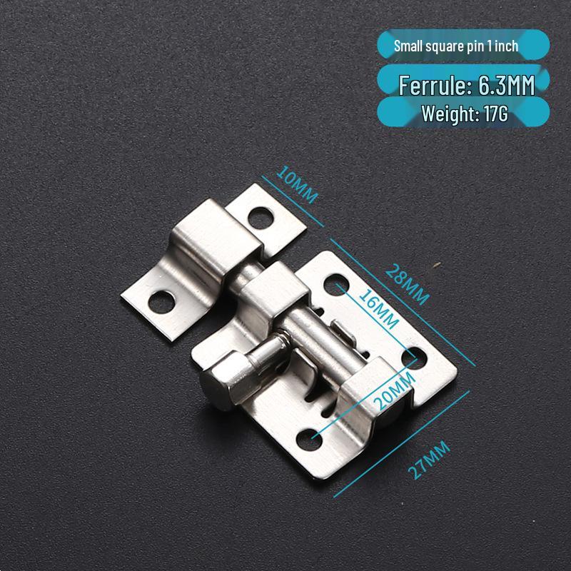 

Утолщенная нержавеющая сталь противовзломный засов для двери и окна: Квадратный засов для шкафов и дверей, накладной, в китайском стиле