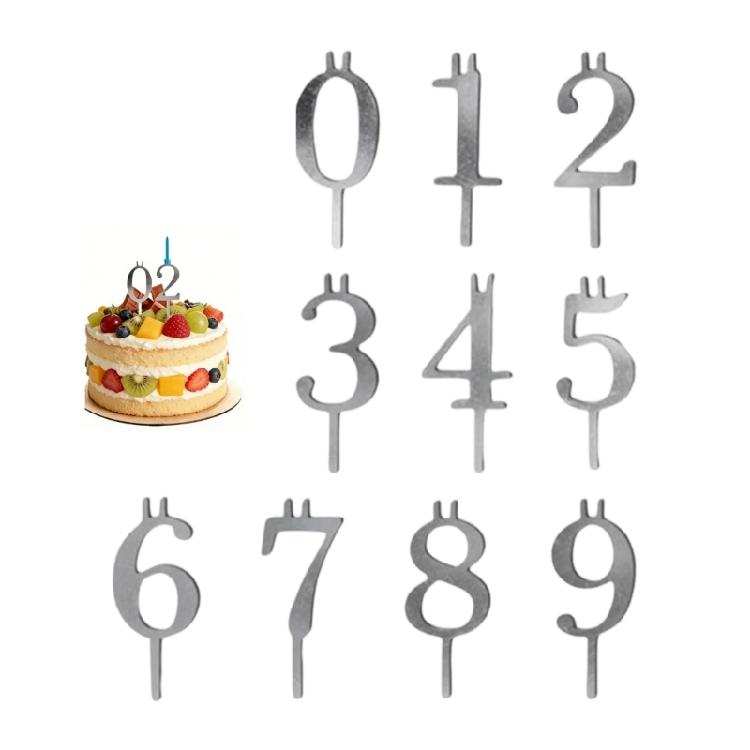 

Stainless Steel Numerical Cake Stand Digital Cake Candle Holder Including Removable Design For Various Moment Themes