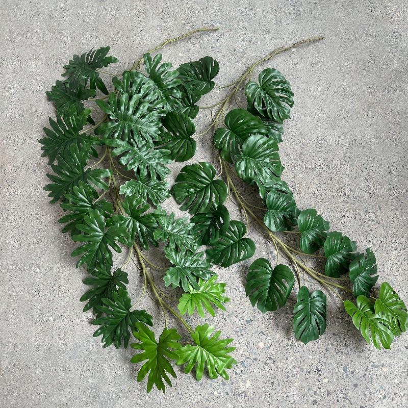 Simulation Spring Rain Leaves 1.8m Plastic Plants Vines Cafe Balcony Decoration Artificial Turtle Back Leaf Green Plant Vine