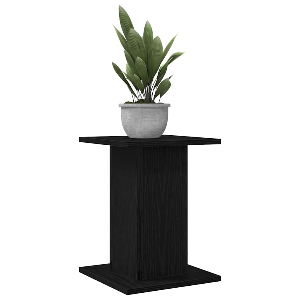 Plant Stand 2 pcs Black Oak Effect 30 x 30 x 40 cm