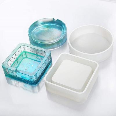 Nuovo posacenere a specchio stampo in silicone cristallo epossidico resina UV plastica manuale contenitore per fiori lucido lucidato fai da te artigianato