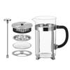 Stainless Steel French Press Coffee Maker,Insulated Coffee Presswith 4 Filters System,Manual Brewer for Tea,Camping & Travel
