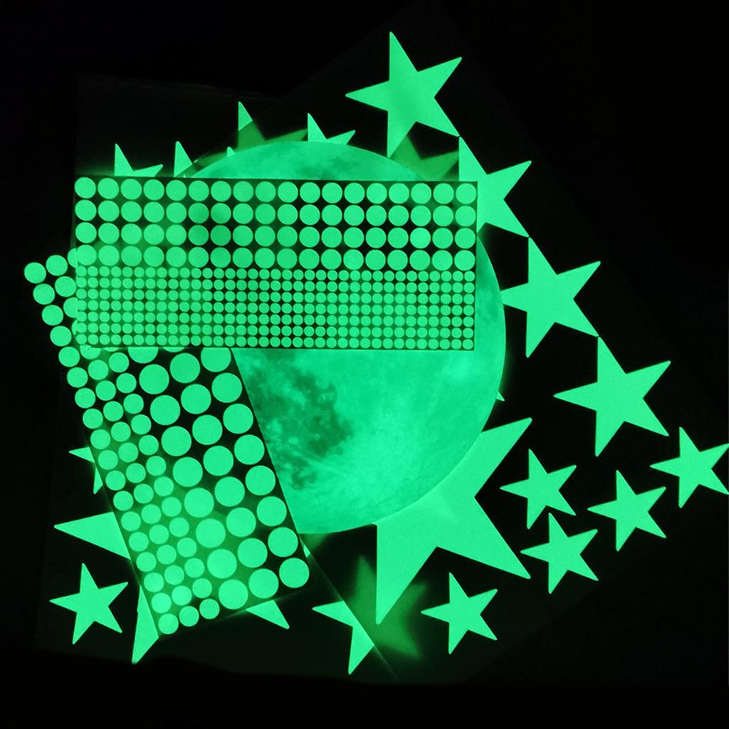 Buy 435PCS Luminous Wall Stickers Stars Dots Fluorescent at affordable
