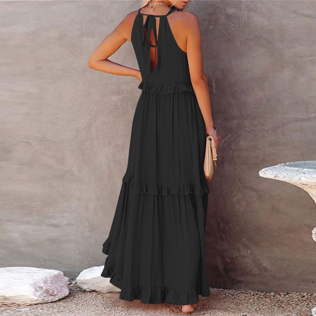Women's Summer Long Dress Big Swing Beach Dress