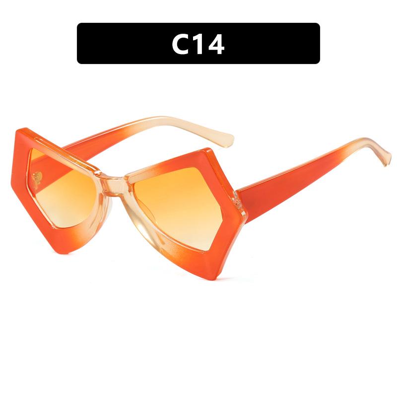 2023 Trendy Cat Eye Anti-Blue Light Butterfly Glasses with Irregular Large Frame