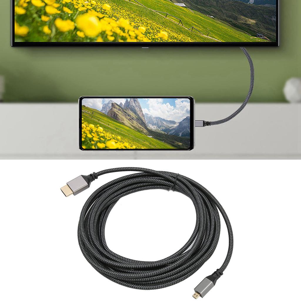 4K HD Multimedia Interface Cable Male to Male 18Gbps High Speed 4K 60Hz HD Knit   HD Multimedia Interface Adapter Cable