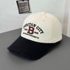 Fashion Hat Korean version of the new B large letter embroidered baseball cap, ripped hat edge design, cap, men's and women's sun protection visor